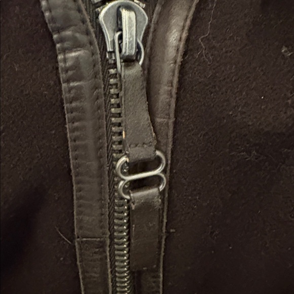 RUDSAK Black Fur-and Leather Trimmed Coat - Picture 10 of 10